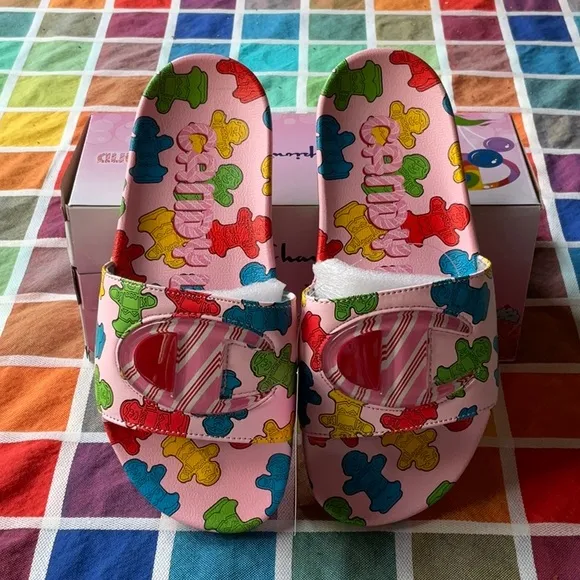 🍭🍬🍭 CHAMPION X CANDYLAND  SANDALS 🍭🍬🍭NWT 🍭🍬🍭