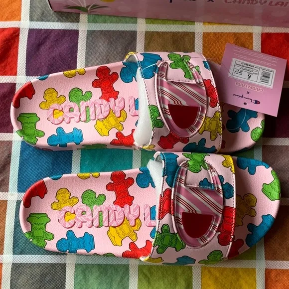 🍭🍬🍭 CHAMPION X CANDYLAND  SANDALS 🍭🍬🍭NWT 🍭🍬🍭