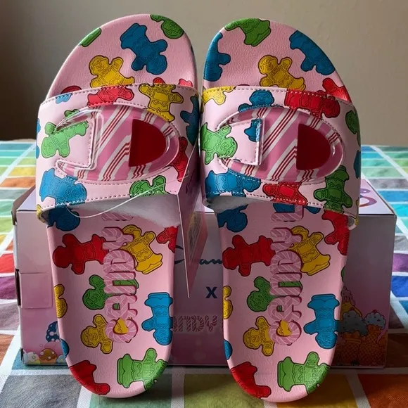 🍭🍬🍭 CHAMPION X CANDYLAND  SANDALS 🍭🍬🍭NWT 🍭🍬🍭