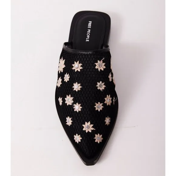 🆕 FREE PEOPLE Becky Daisy Mule / Black