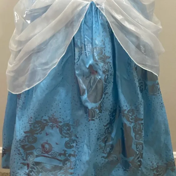 A really pretty Cinderella dress with a glass shoes symbol in amazing condition