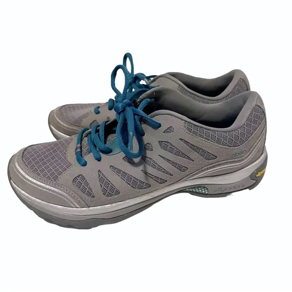 Abeo Vibram Azaleh Gray Teal Walking Shoes