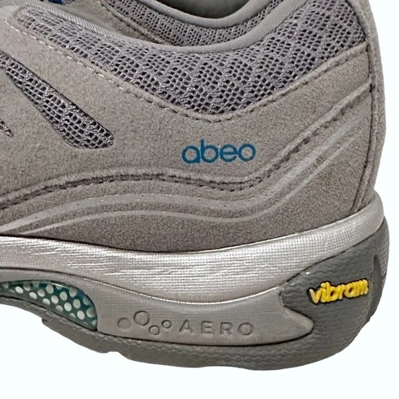 Abeo Vibram Azaleh Gray Teal Walking Shoes