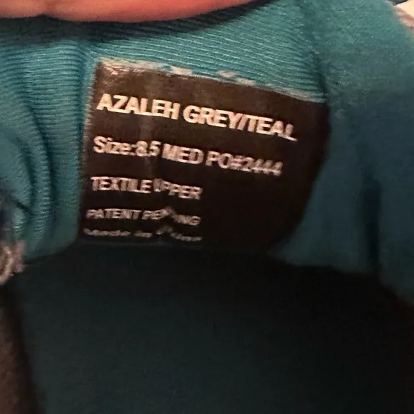 Abeo Vibram Azaleh Gray Teal Walking Shoes