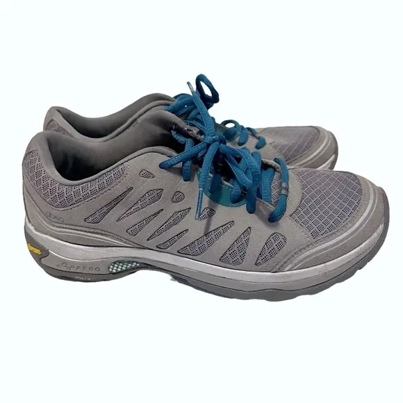 Abeo Vibram Azaleh Gray Teal Walking Shoes