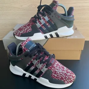 Adidas EQT Support Adv  Kids Sneakers Shoes Casual - Burgandy Grey-  Y 5.5- W 7