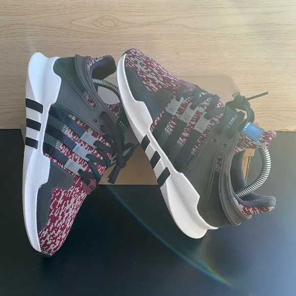 Adidas EQT Support Adv  Kids Sneakers Shoes Casual - Burgandy Grey-  Y 5.5- W 7