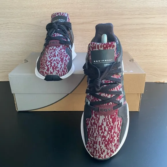 Adidas EQT Support Adv  Kids Sneakers Shoes Casual - Burgandy Grey-  Y 5.5- W 7