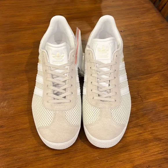 Adidas Gazelle shoes sneakers new BB5178 Talc White Mesh Women’s Size 10