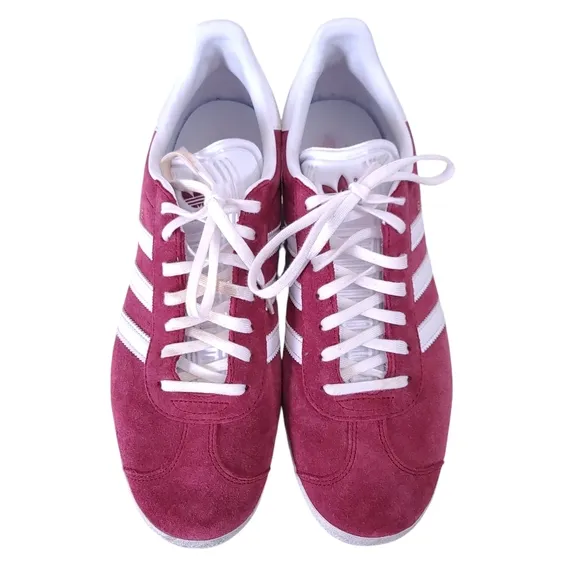 Adidas Gazelle Suede Burgundy Sneakers Shoes Size 10.5