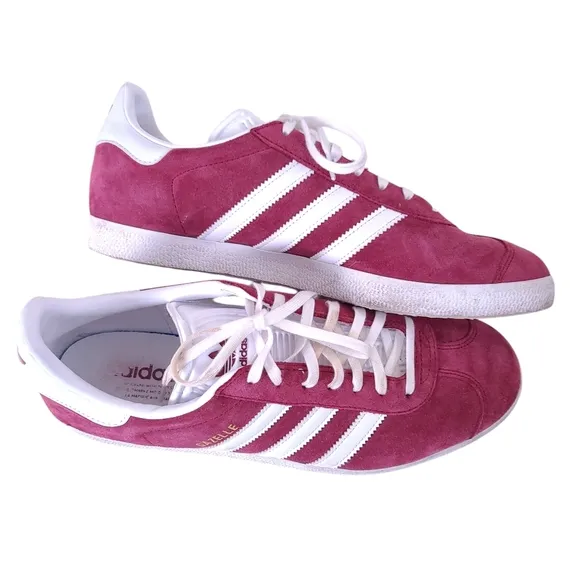 Adidas Gazelle Suede Burgundy Sneakers Shoes Size 10.5