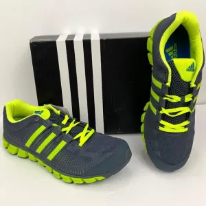 Adidas Liquid Ride M Gray Electric Green Running Shoes Sneakers Mens 10.5