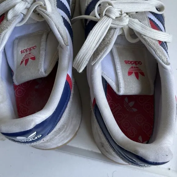 Adidas Mens 10.5 Originals Retropy F2 Blue White Casual Shoes Sneakers GW9354