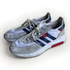 Adidas Mens 10.5 Originals Retropy F2 Blue White Casual Shoes Sneakers GW9354