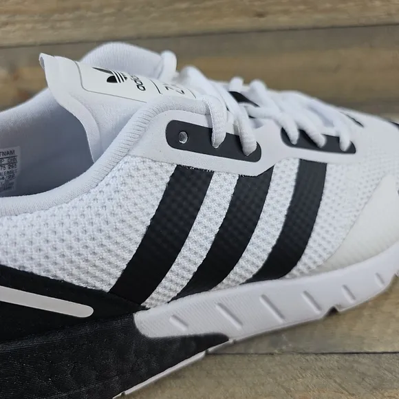 adidas Men's Originals ZX 1K Boost Shoes Sneakers White Black Silver