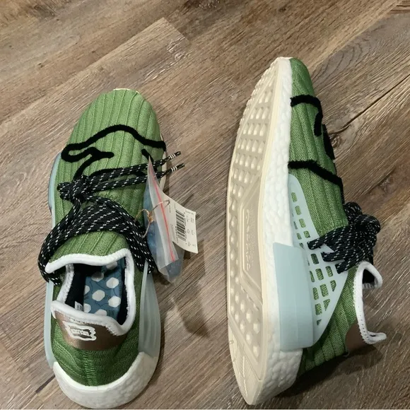 Adidas NMD x Human Race x BBC Ice Cream x Pharrell Shoes Green GZ1664 Mens Sz 9
