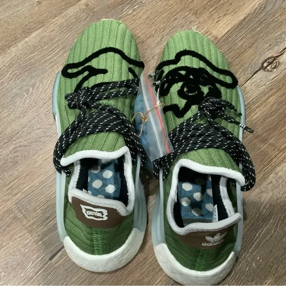 Adidas NMD x Human Race x BBC Ice Cream x Pharrell Shoes Green GZ1664 Mens Sz 9