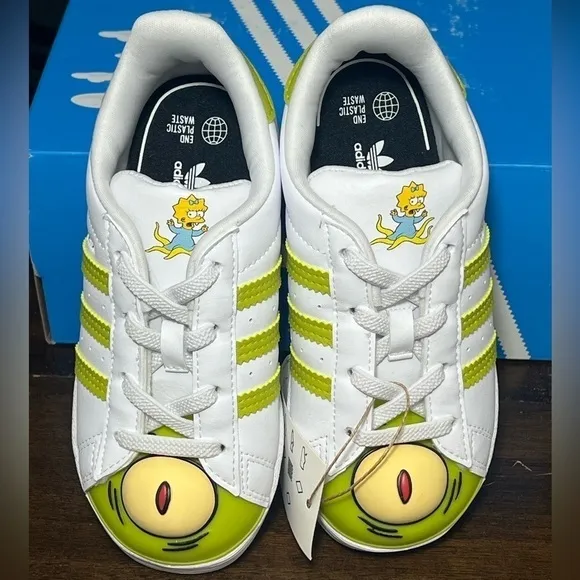 Adidas Originals Superstar El The Simpson Maggie GY3323 Kids Toddler Baby Sz 9T