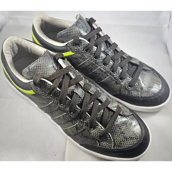 Adidas Originals Superstar Grey Snakeskin With Lime Green And Black Leather  8,5
