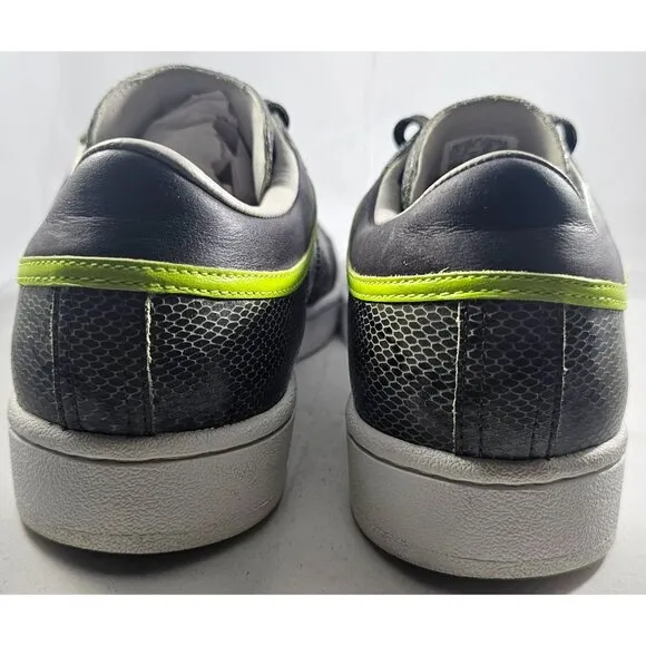 Adidas Originals Superstar Grey Snakeskin With Lime Green And Black Leather  8,5