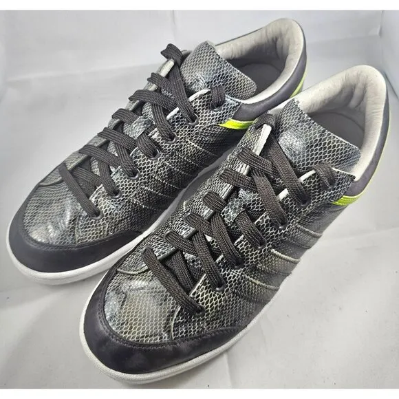 Adidas Originals Superstar Grey Snakeskin With Lime Green And Black Leather  8,5