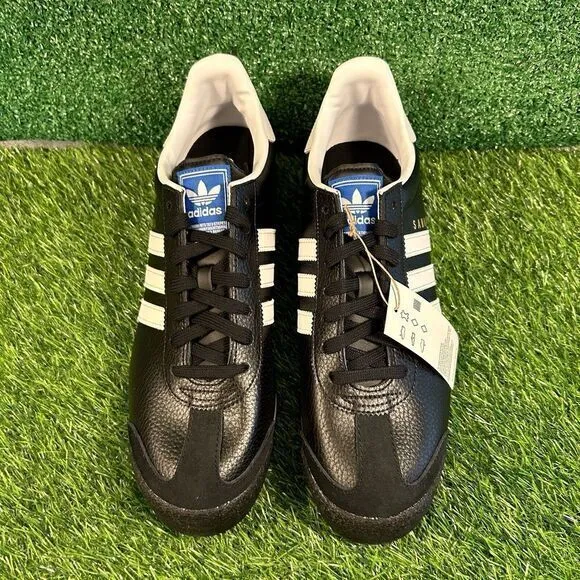 Adidas Samoa Mens 11 Black White Leather Shoes Sneaker Athletic Casual NEW w/Box