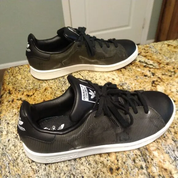 Adidas Stan Smith AT-AT Sneakers Black &amp; White Mens Shoes US 6 B24720 Star Wars