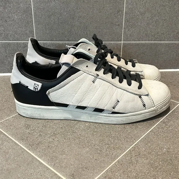 Adidas Superstar FV3023 shoes sneakers white black Mens Size 12