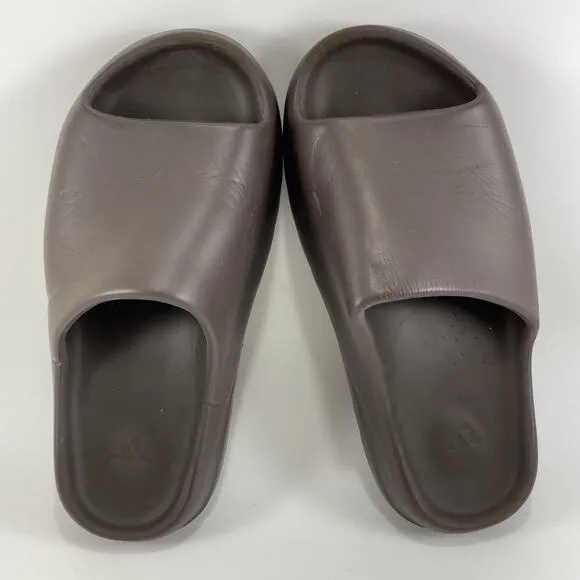 Adidas Yeezy Slides Sandals Mens Size 9 Brown Flax