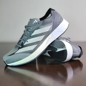 Adidas Adizero Adios 7 Women's Grey Running Shoes White Black Size 8.5 Pro X New