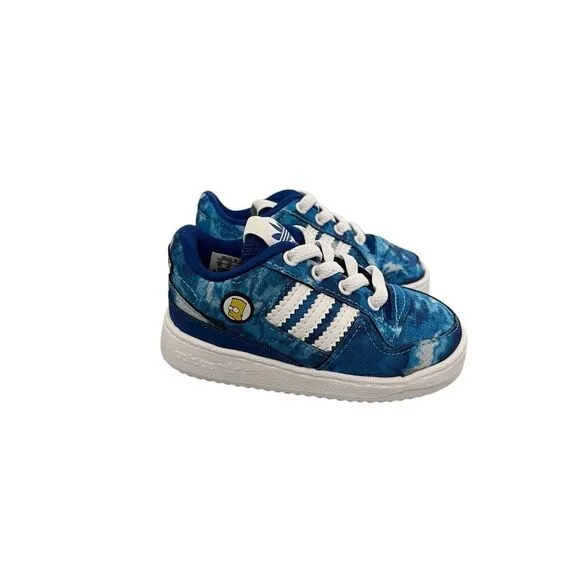 Adidas Blue Forum Low Simpsons Shoes Child’s  Size 5 Sneakers New Without Box