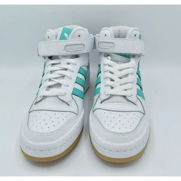 Adidas Originals Womens Size 11 Forum Mid Mint Gum White Shoes Sneakers GY3672