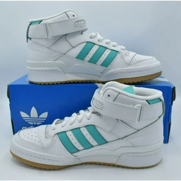 Adidas Originals Womens Size 11 Forum Mid Mint Gum White Shoes Sneakers GY3672