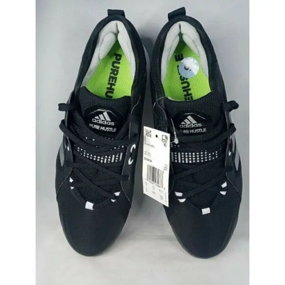 Adidas Pure Hustle Softball Cleats Sneakers Shoes Women's Size 9 US BLK/Gray New