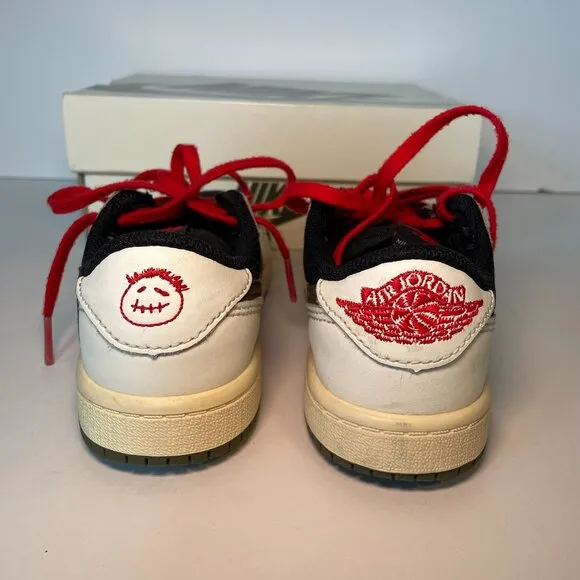 Air Jordan 1 Retro Low Travis Scott Olive Reverse Logo Black Size 12C DZ5909 106