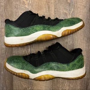 Air Jordan 11 XI Retro Low Snake Green Snakeskin Black