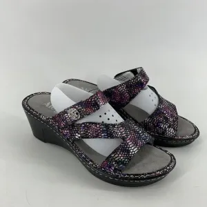 ALEGRIA LOTI SNAKESKIN SANDALS