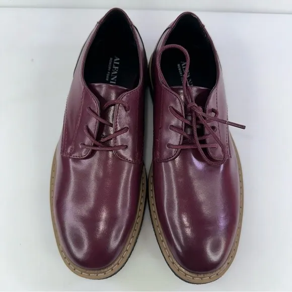Alfani Men's Lincoln Oxford Dress Shoes Lace Up Wine 8M New
