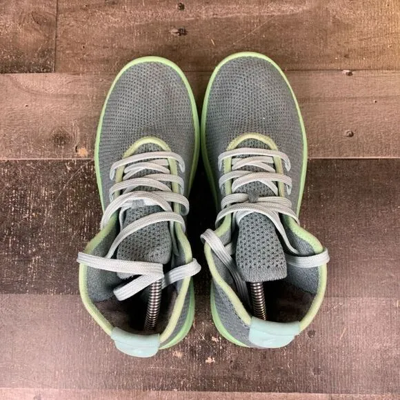 Allbirds Men’s Size 8 Tree Toppers High Top Sneakers Grey Neon Green Mesh Shoes