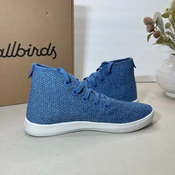 AllBirds Tree Topper Sneakers Lace Up High Top Casual Shoes Blue Men's US 7 NWB