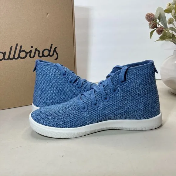 AllBirds Tree Topper Sneakers Lace Up High Top Casual Shoes Blue Men's US 7 NWB
