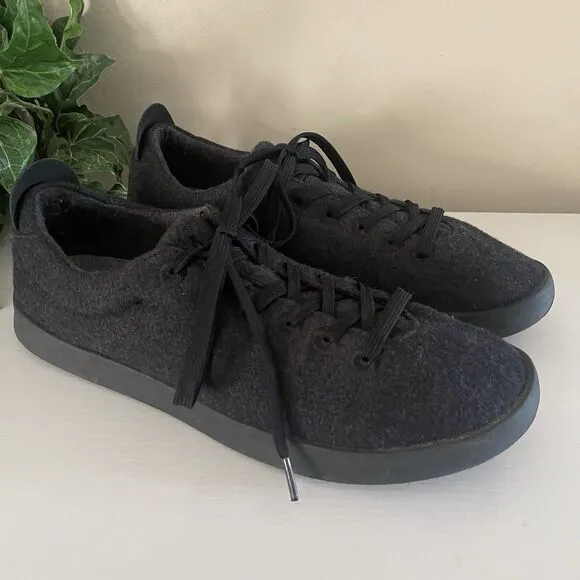 Allbirds Wool Pipers Comfort Shoes Mens Size 12 Lace Up Natural Black Casual