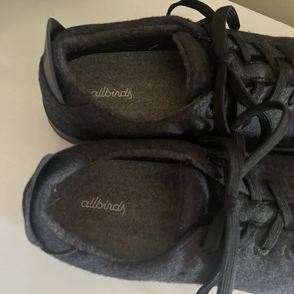 Allbirds Wool Pipers Comfort Shoes Mens Size 12 Lace Up Natural Black Casual