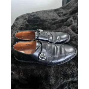 Allen Edmonds Concord Monk Strap Dress Shoes 12 D Black Leather