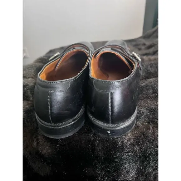 Allen Edmonds Concord Monk Strap Dress Shoes 12 D Black Leather