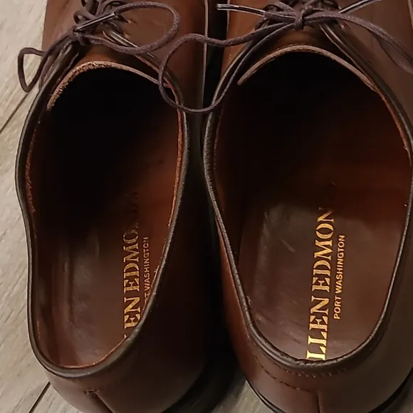 ALLEN EDMONDS Fifth Avenue Dark Brown Leather Dainite Sz 13 D Mens Dress Shoes