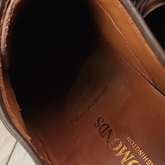 ALLEN EDMONDS Fifth Avenue Dark Brown Leather Dainite Sz 13 D Mens Dress Shoes