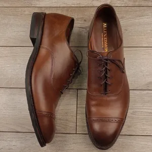 ALLEN EDMONDS Fifth Avenue Dark Brown Leather Dainite Sz 13 D Mens Dress Shoes