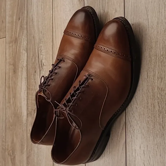 ALLEN EDMONDS Fifth Avenue Dark Brown Leather Dainite Sz 13 D Mens Dress Shoes