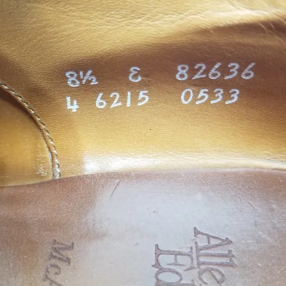 Allen Edmonds McAllister Black Leather Dress Shoes 6215 Sz 8 E Wingtip